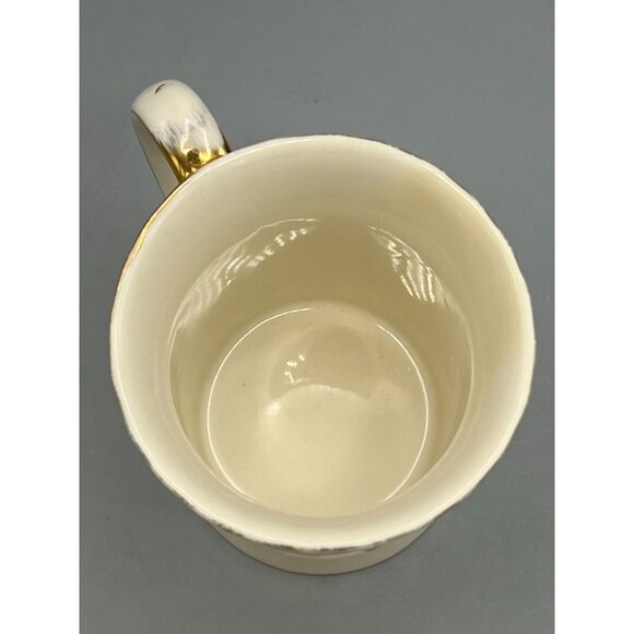 Burton + Burton Romantic Roses Porcelain Mug Cup Pink Rose VTG Golden Accent - Picture 9 of 9